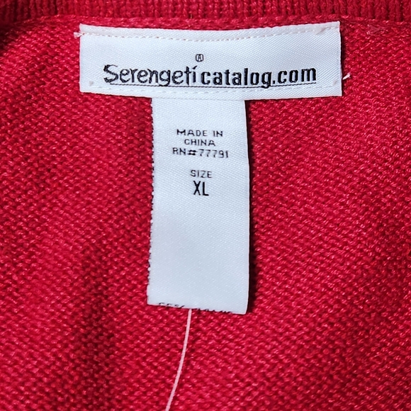 NWT Serengeti Scandia Woods Beaded Holiday Zip Cardigan – Size XL - Picture 5 of 10